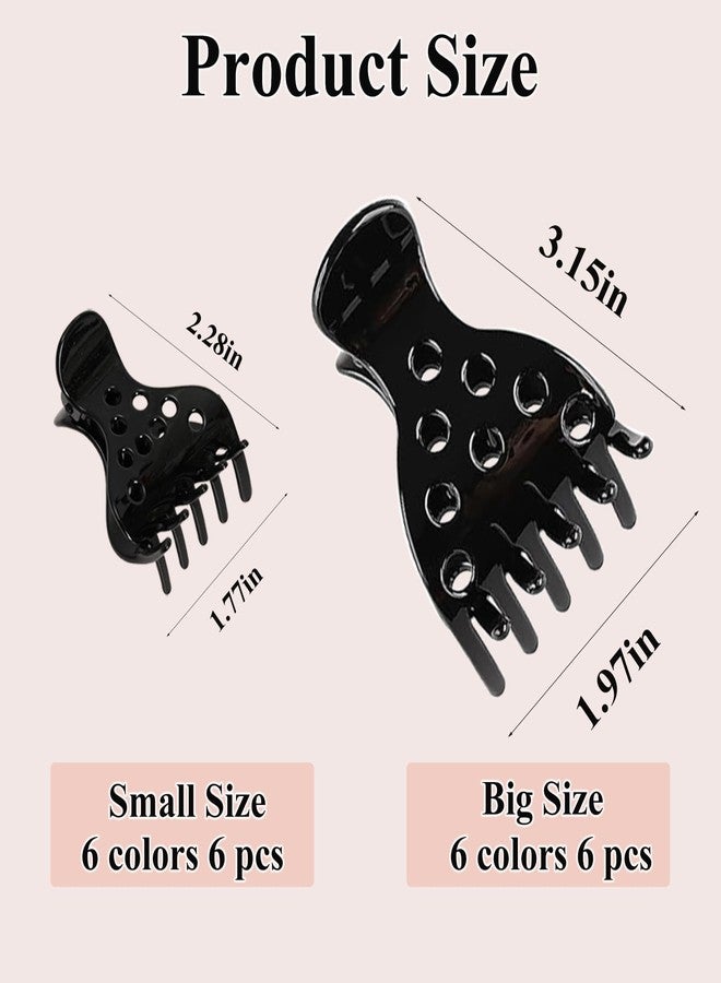 Chiplesier 12PCS Root Lifting Hair Clips for Volume, Curly Hair Root Lifter Tool, Volumizing Claw Clamps for Curly Hair, Non-slip Bounce Curl Volume Root Clips for Women Girls (Big and Small) - Image 2